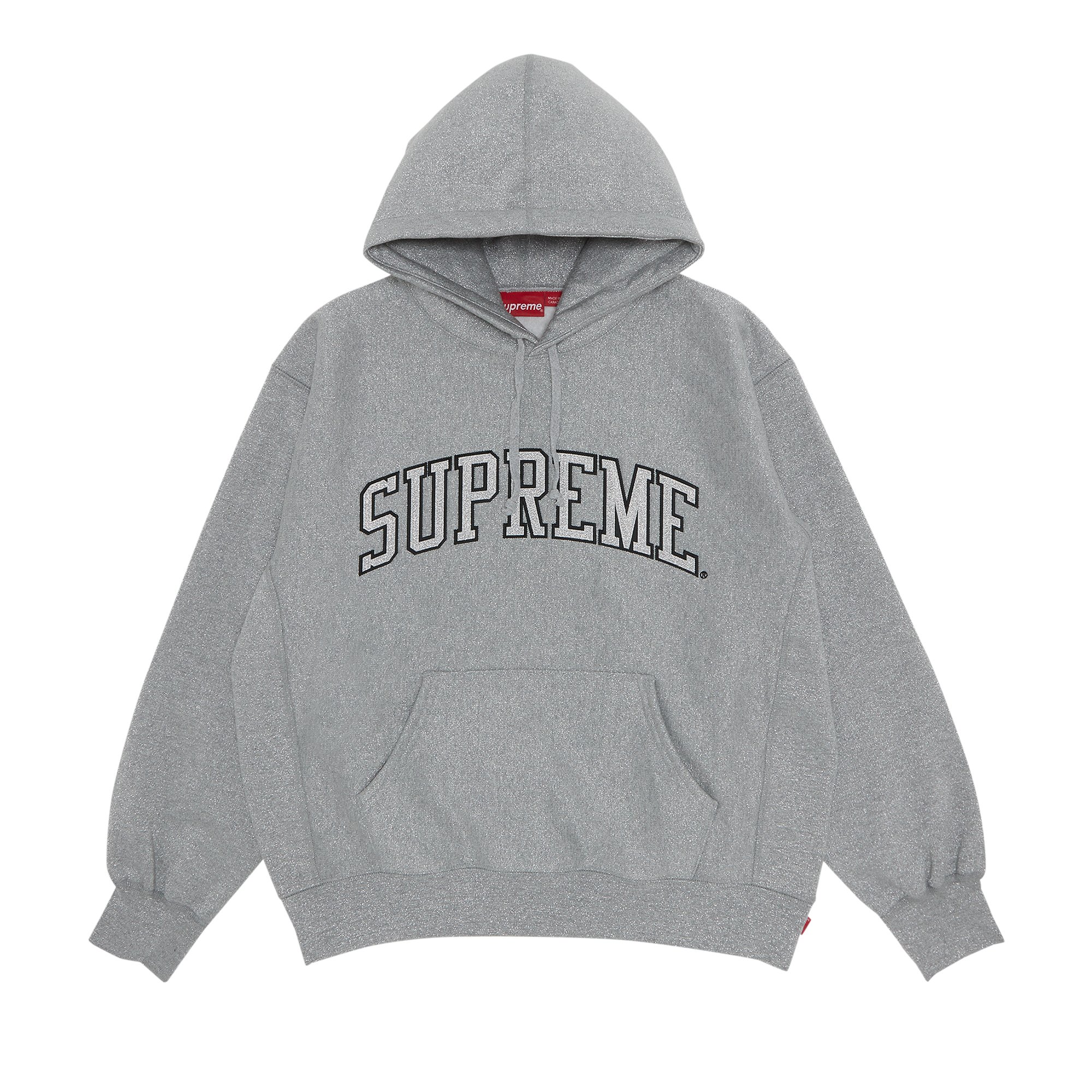Supreme Glitter Arc Hooded Sweatshirt 'Grey'