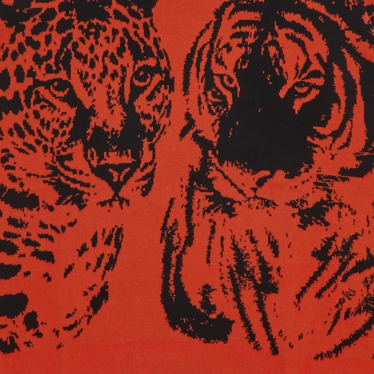 Supreme Big Cats Jacquard Long Sleeve Top Orange