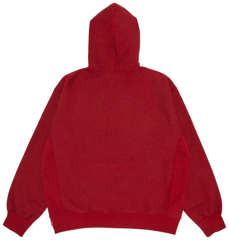 Supreme Glitter Arc Hooded Sweatshirt Red