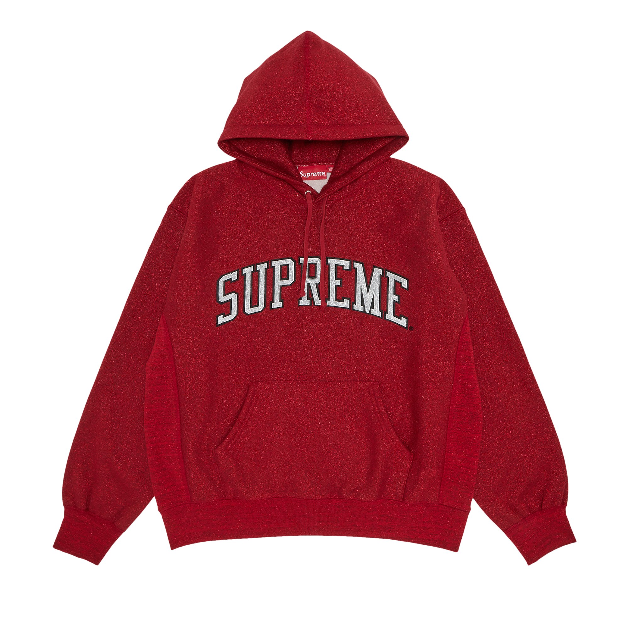 Supreme Glitter Arc Hooded Sweatshirt 赤