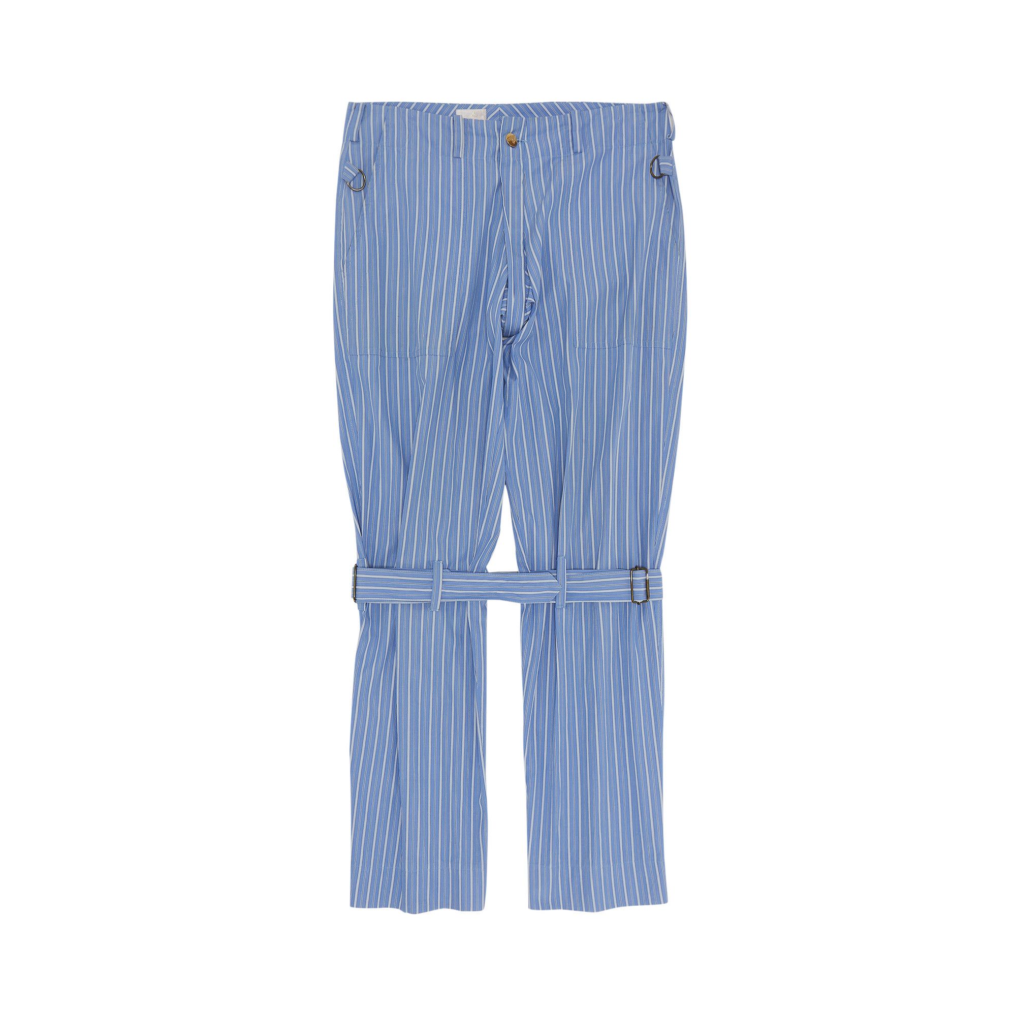 Buy Vintage Vivienne Westwood Striped Bondage Trousers 'Blue