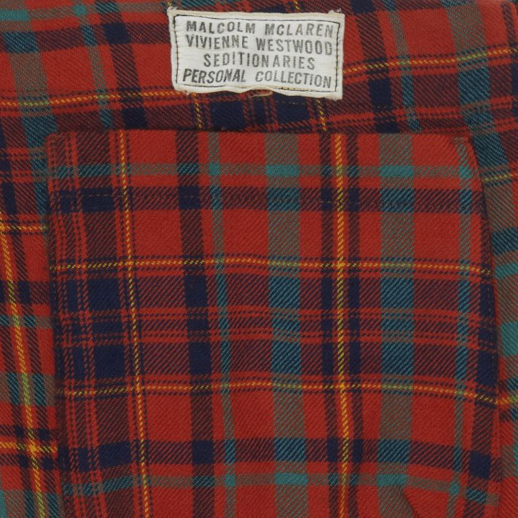 Vintage Vivienne Westwood Seditionaries Plaid Bondage Trousers Orange