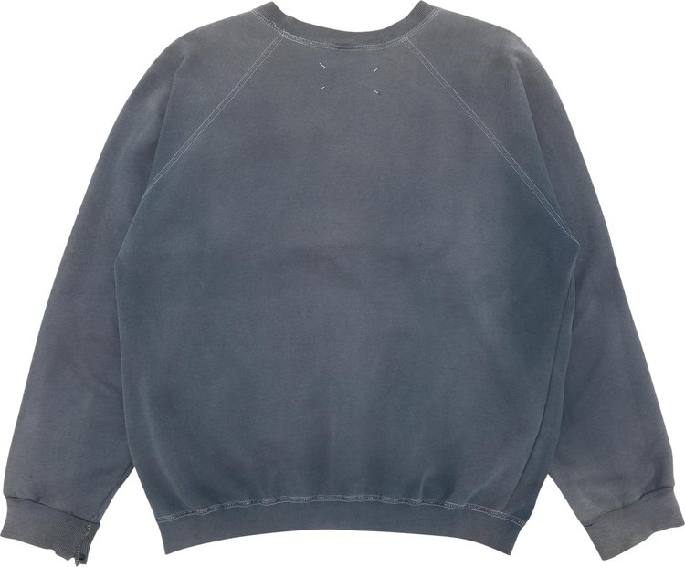 Vintage Maison Margiela Artisanal Washed Out Crewneck Sweatshirt Grey