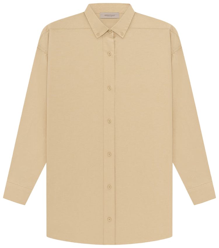 Fear of God Essentials Long Sleeve Oxford Sand