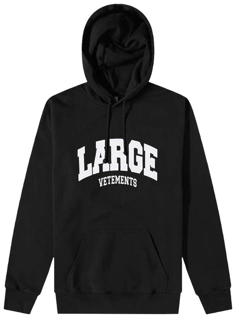 Vetements Large Logo Hoodie Black