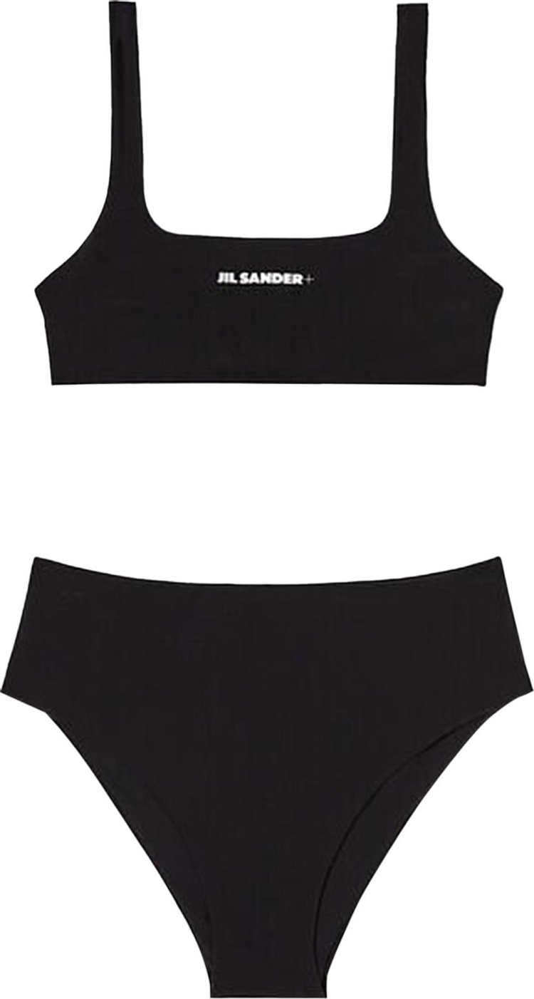 Jil Sander Square Neck Bikini 'Black'
