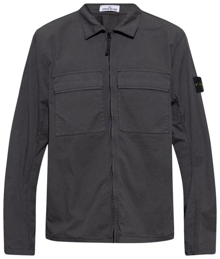 Stone Island Stretch Overshirt Charcoal