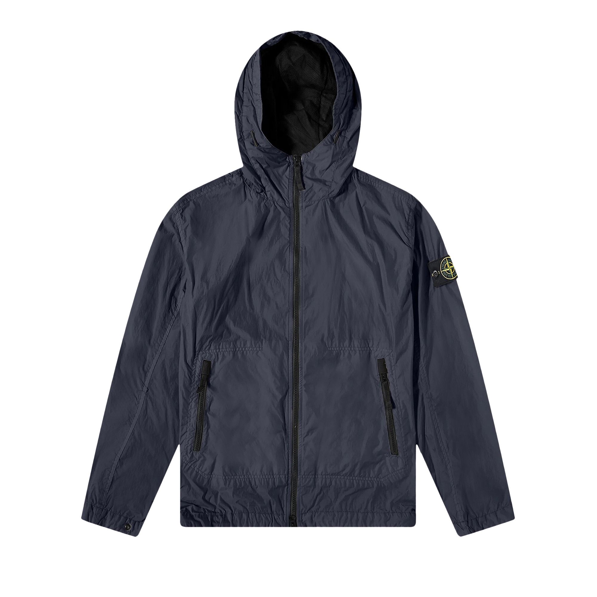 Buy Stone Island Crinkle Reps Light Hooded Jacket Navy Blue