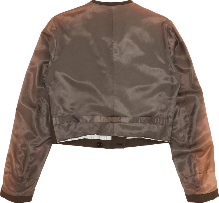 Vintage Maison Margiela Short Double Breasted Blazer Brown