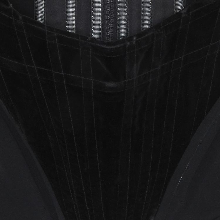 Vintage Vivienne Westwood Zippered Velvet Corset Black
