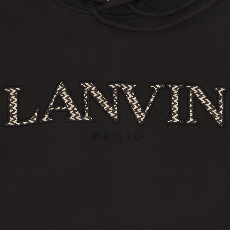 Lanvin Curb Emb Hoodie Ebony