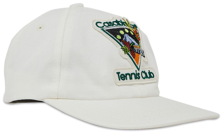 Casablanca Tennis Club Icon Embroidered Cap White