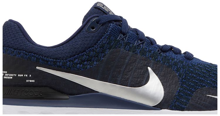 Nike React Infinity Run Flyknit 3 College Navy Metallic Silver