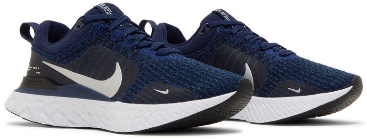 Nike React Infinity Run Flyknit 3 College Navy Metallic Silver