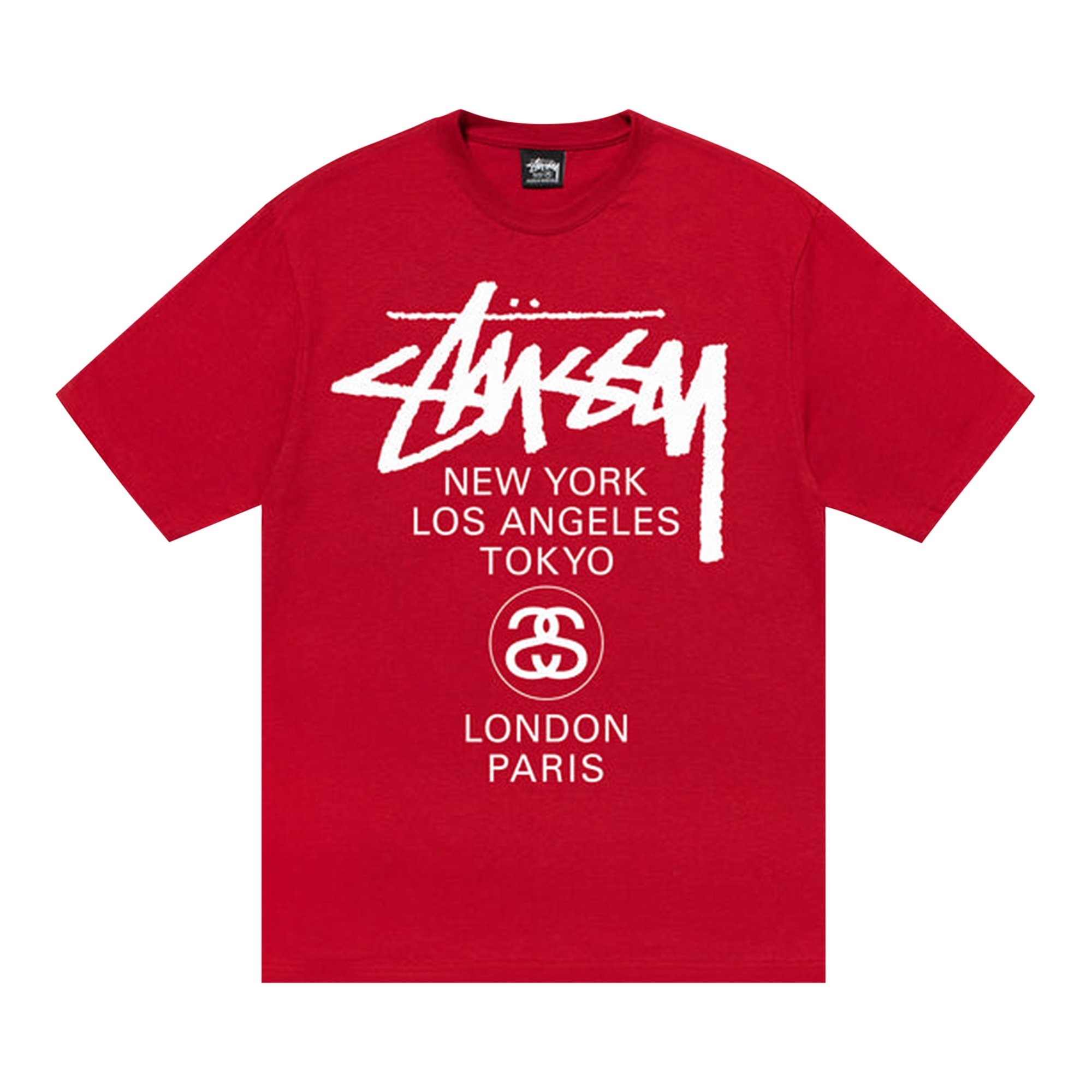 Stussy World Tour Tee 'Dark Red'