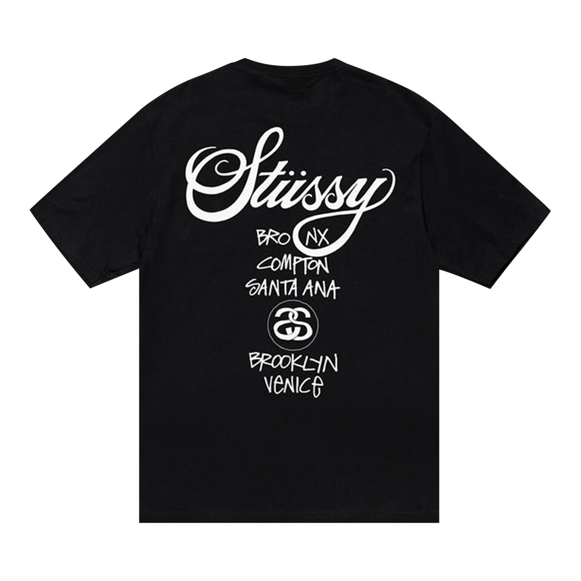 トップス Setinn Paperboy Tour Tee black L Vintage Stussy Cities World Tour T-Shirt Black NY Paris