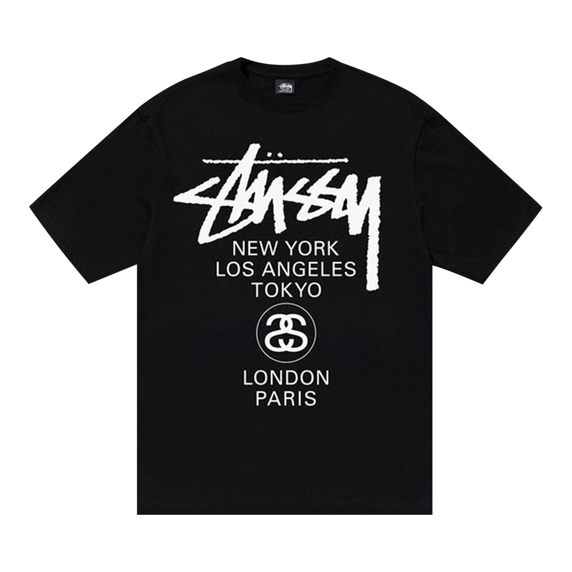 Buy Stussy World Tour Tee 'Black' - 3903792 BLAC | GOAT