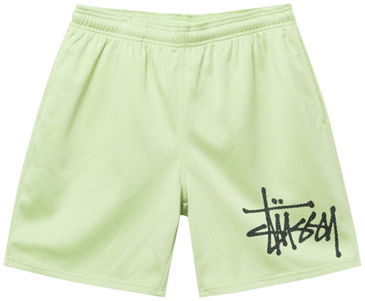 Stussy Big Basic Mesh Short Light Lime