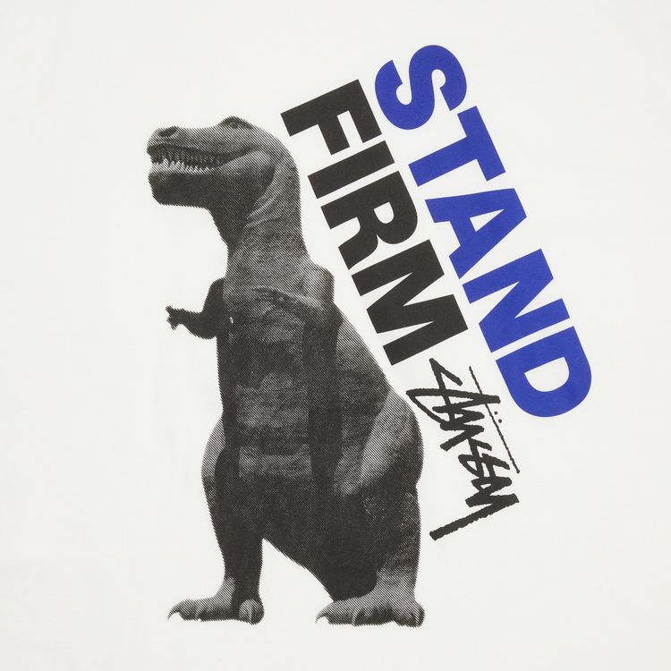 Stussy Stand Firm Dino Tee White