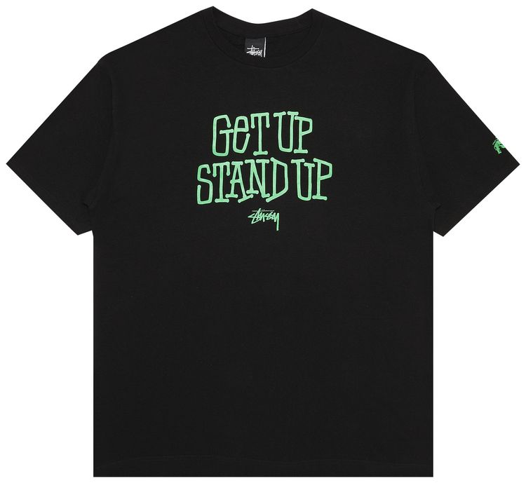 Stussy Get Up Stand Up Tee Black