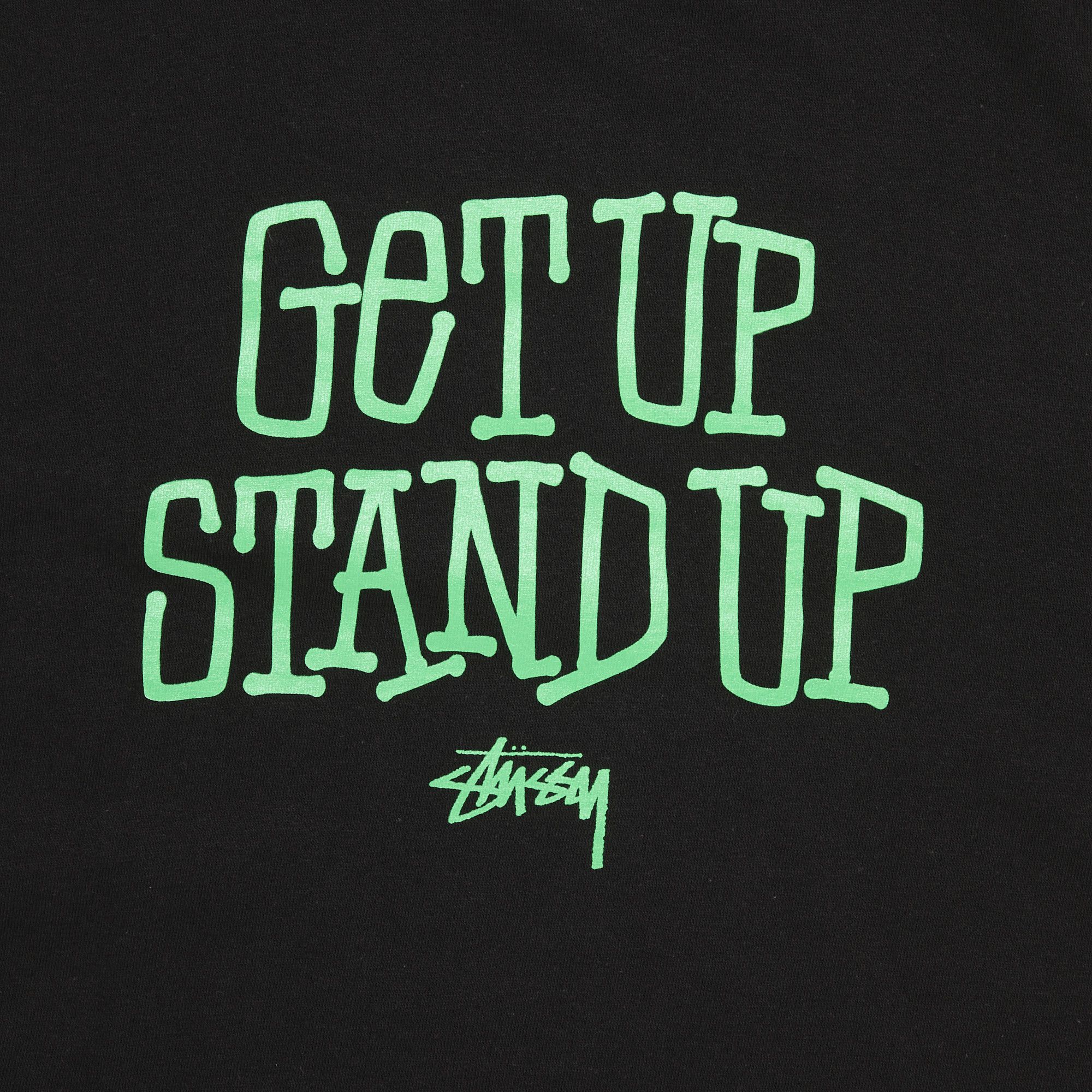 Buy Stussy Get Up Stand Up Tee 'Black' - 1902819 BLAC | GOAT