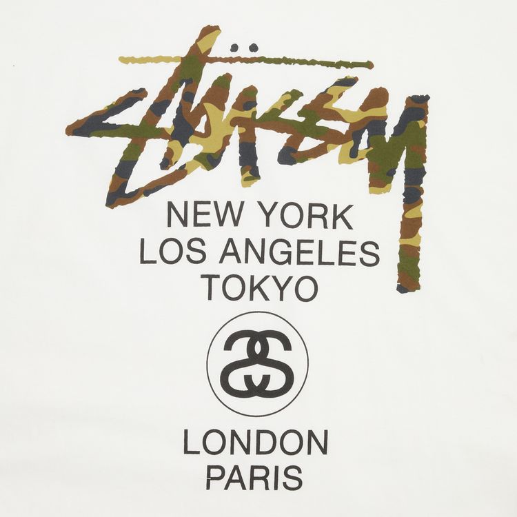 Stussy Camo World Tour Tee White