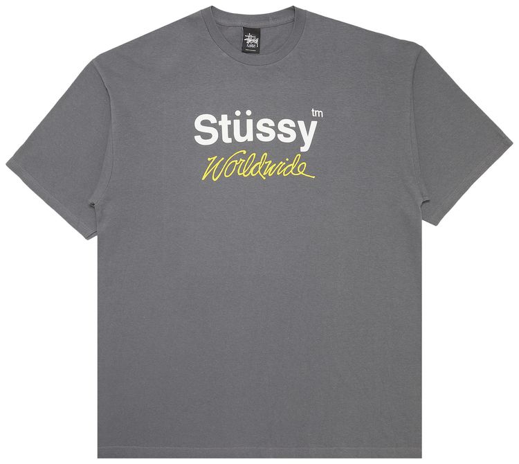 Stussy Worldwide Tee Charcoal