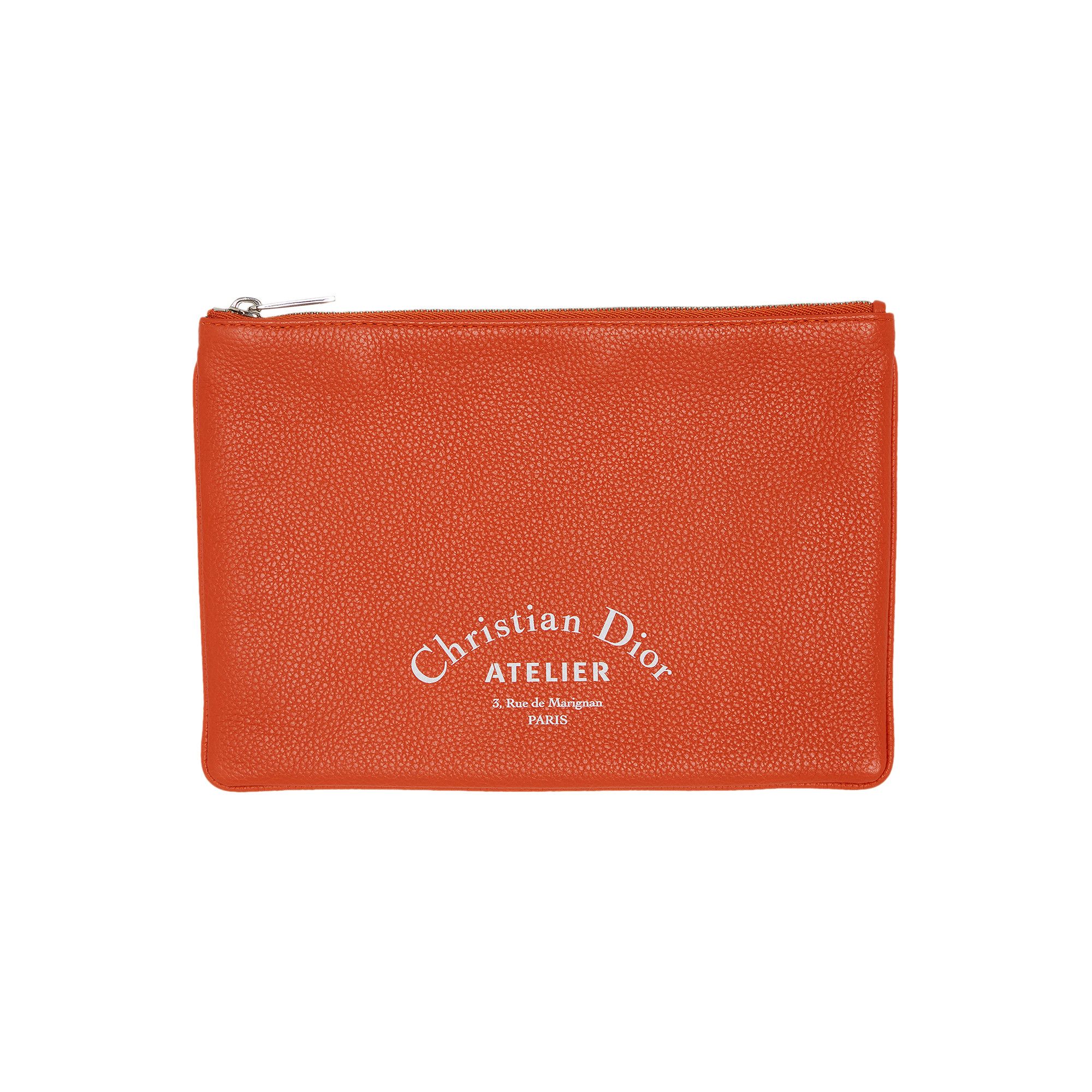 Buy Dior Small Leather Zip Pouch Orange 2ATCA036XXX H22E GOAT