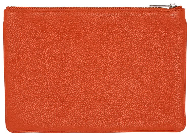 Dior Small Leather Zip Pouch Orange