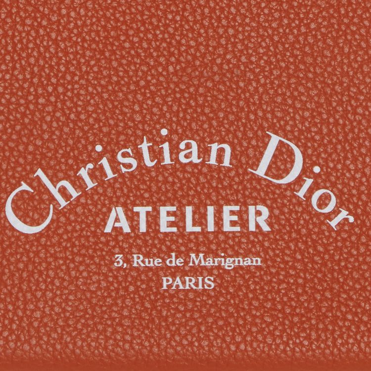 Dior Small Leather Zip Pouch Orange