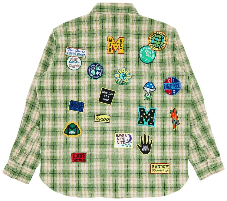 Market Patch Flannel Shirts Green