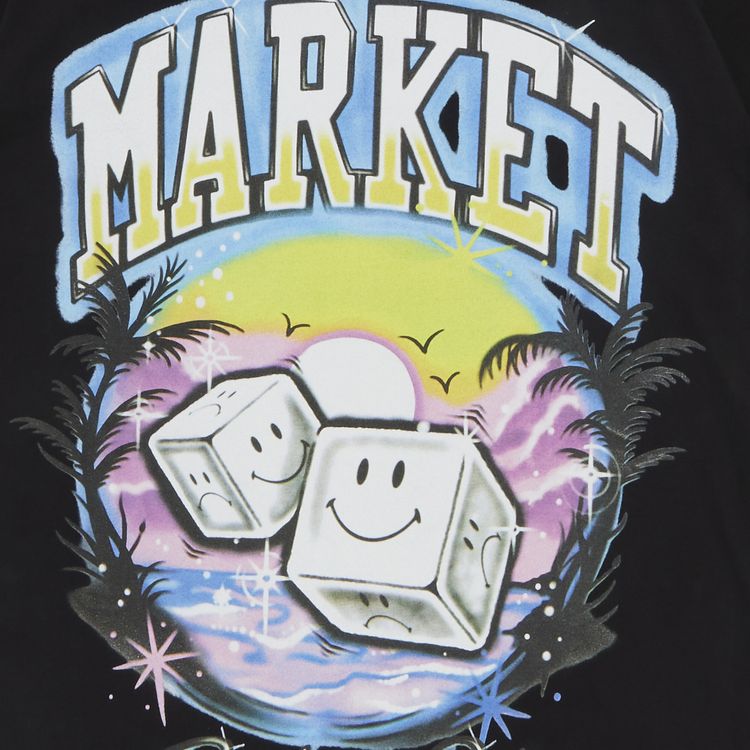 Market Smiley Pair Of Dice T Shirt Vintage Black