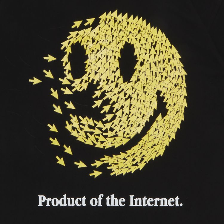 Market Smiley Product Of The Internet T Shirt Black