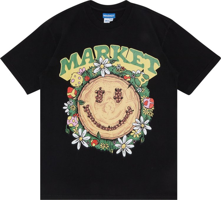 Market Smiley Decomposition T-Shirt 'Vintage Black'