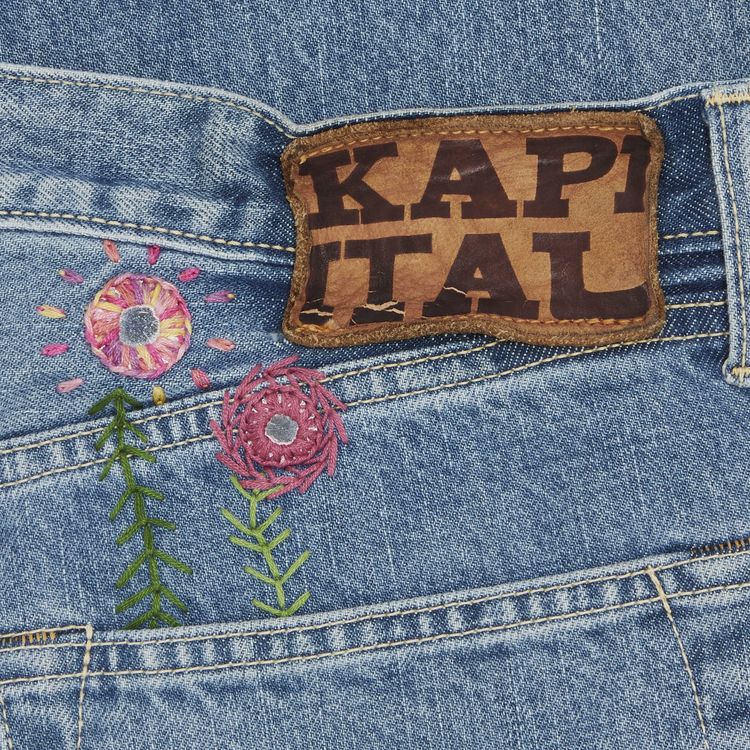 Kapital Patchwork Slim Jeans Indigo