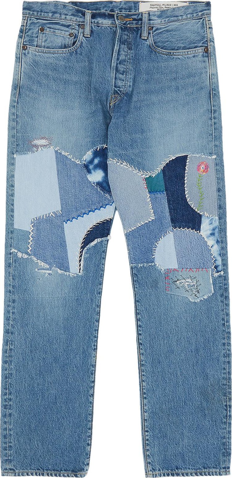 Kapital Patchwork Slim Jeans 'Indigo'