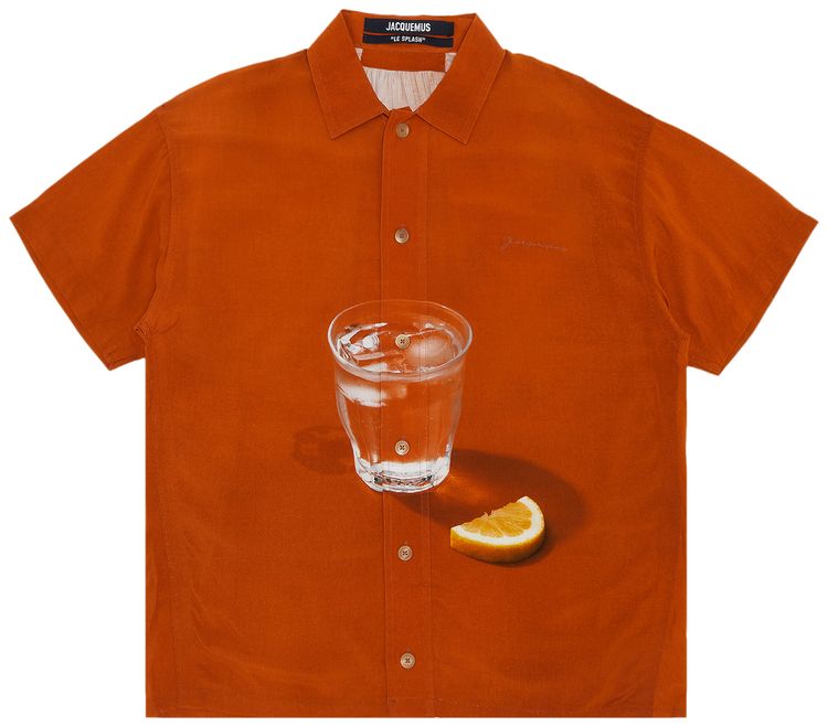 Vintage Jacquemus La Chemise Moisson Shirt Printed Water GlassLemon