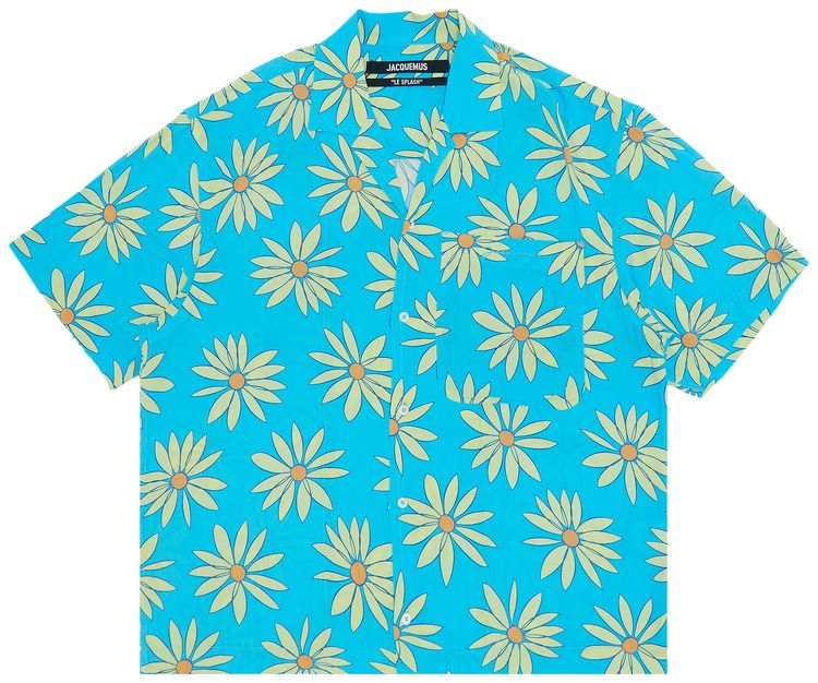 Jacquemus La Chemise Jean Shirt Print GreenBlue Flowers