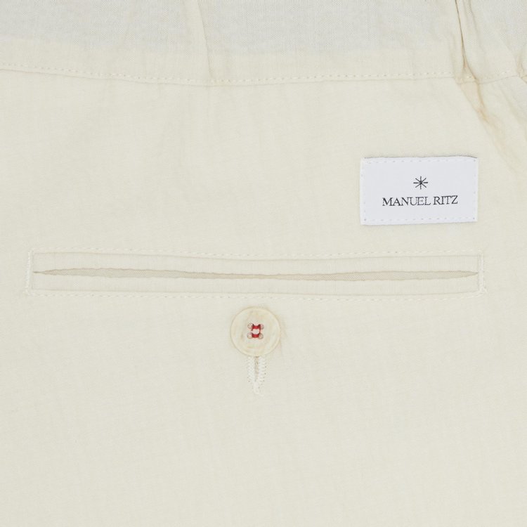 Manuel Ritz Baggy Fit Cotton Blend Jogging Pant White