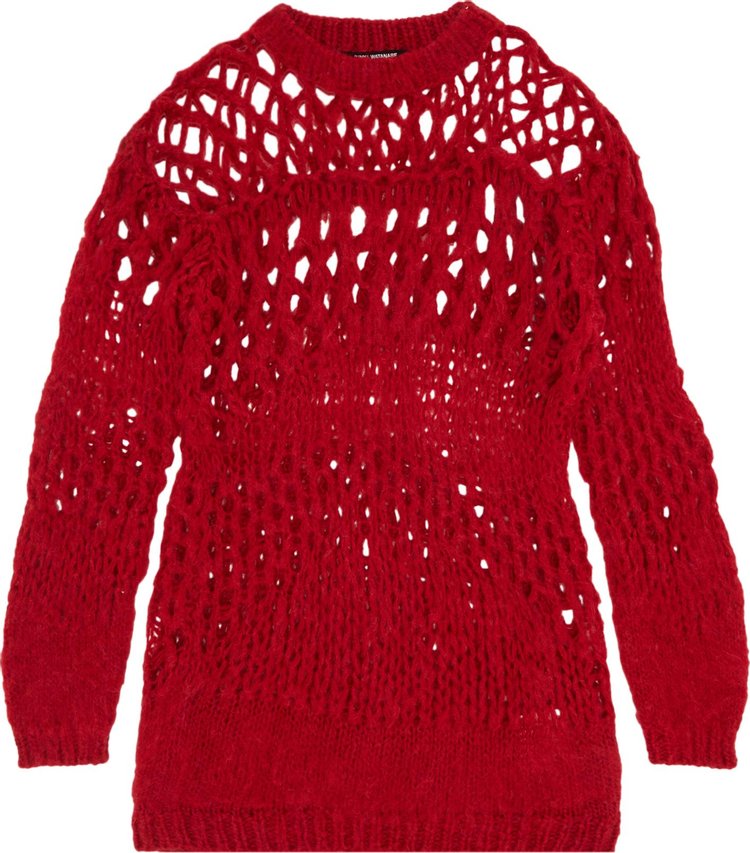 Junya Watanabe Openwork Knit Sweater Dress 'Red', From the Closet of Maria Zardoya