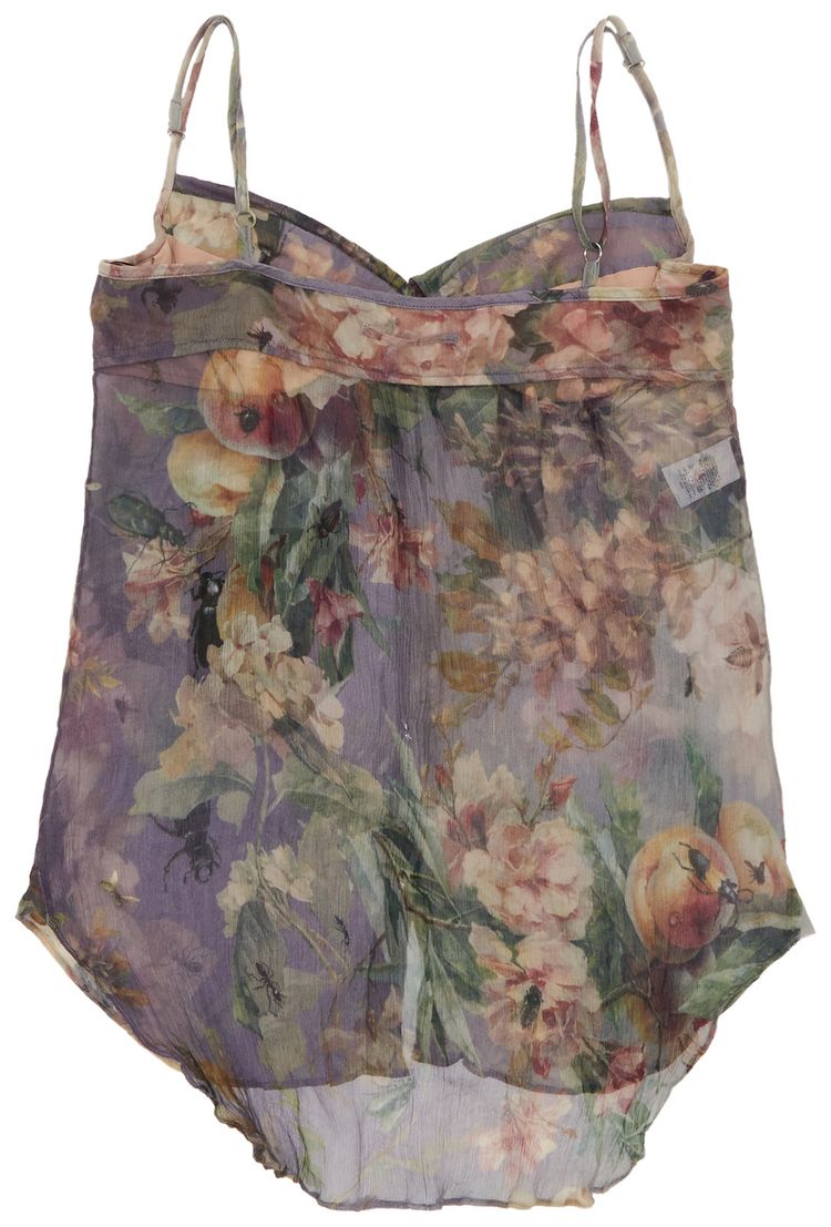 Vintage Jean Paul Gaultier Floral Button Up Tank Top Multicolor From the Closet of Maria Zardoya