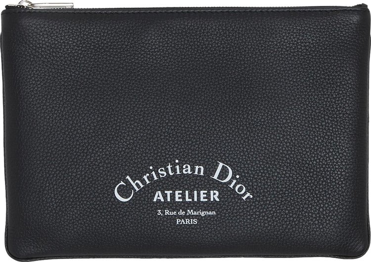Dior Small Leather Zip-Pouch 'Black'