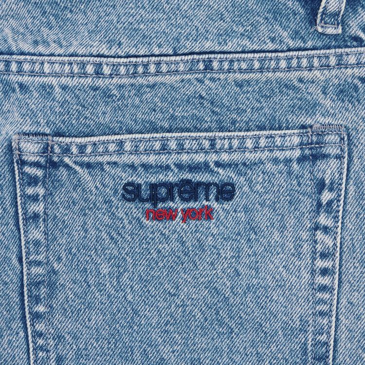 Supreme Baggy Denim Short Washed Blue