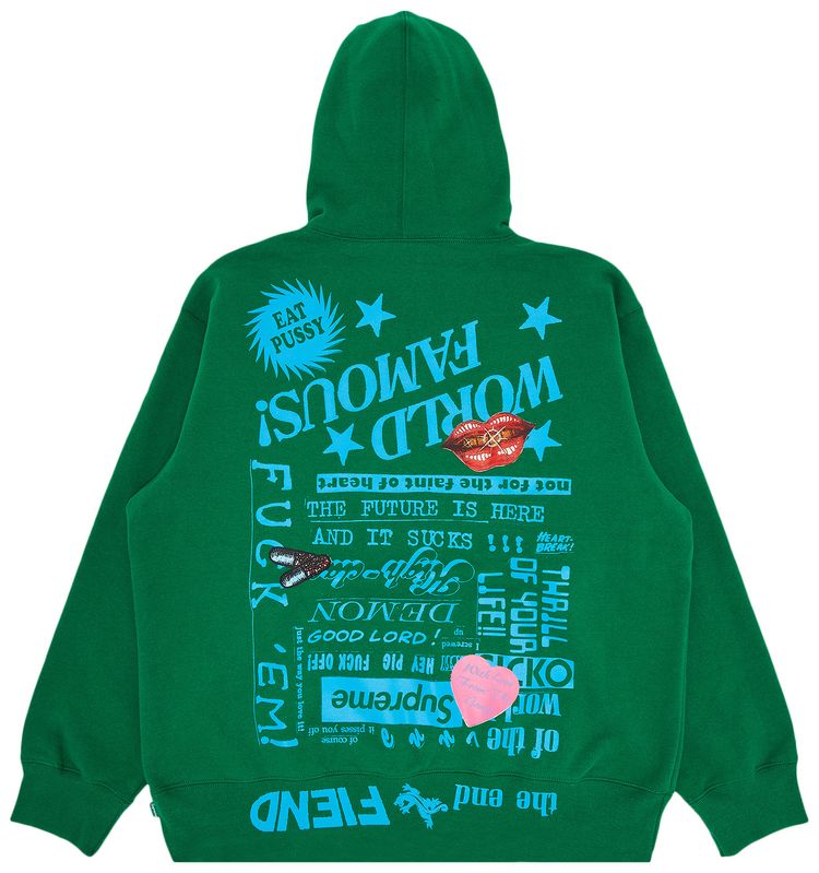 Supreme Fiend Hooded Sweatshirt Green