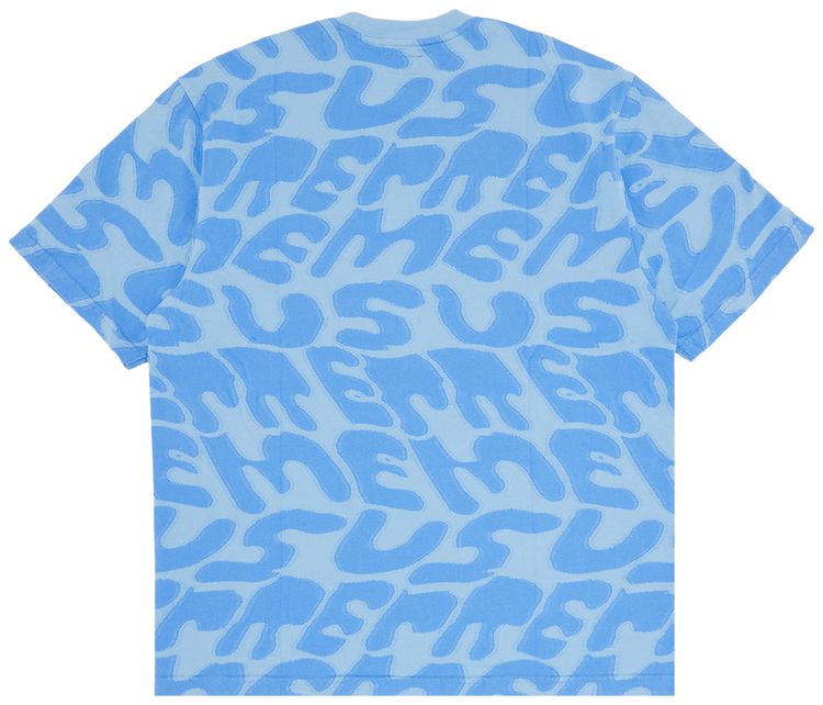 Supreme Stacked Intarsia Short Sleeve Top Light Blue