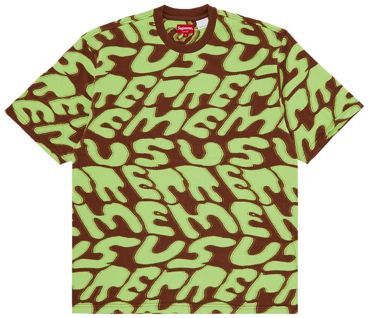 Supreme Stacked Intarsia Short Sleeve Top Brown