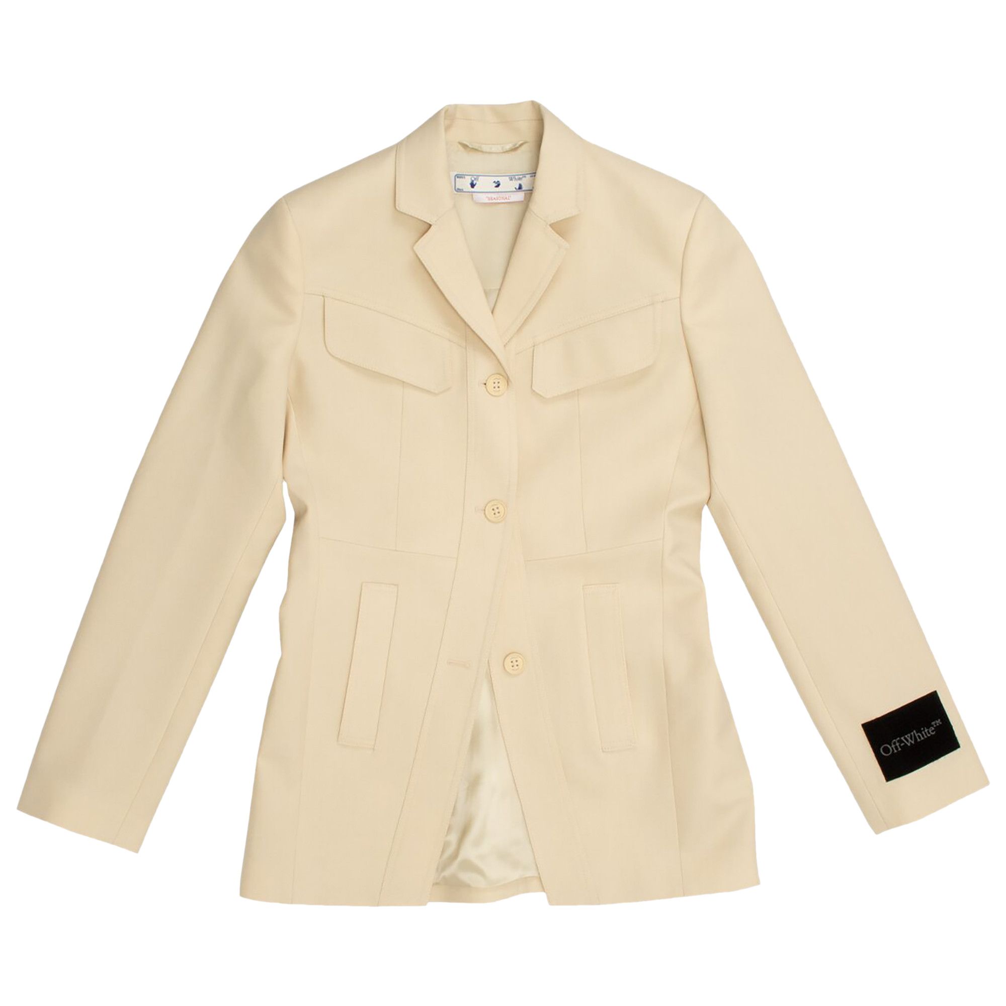 ジャケット Off-White SS23 DRY TOYBOX JACKET (OWEF101_S23FAB0011000) OFF-WHITE Toybox Dry Belted Jacket in Black | REVOLVE