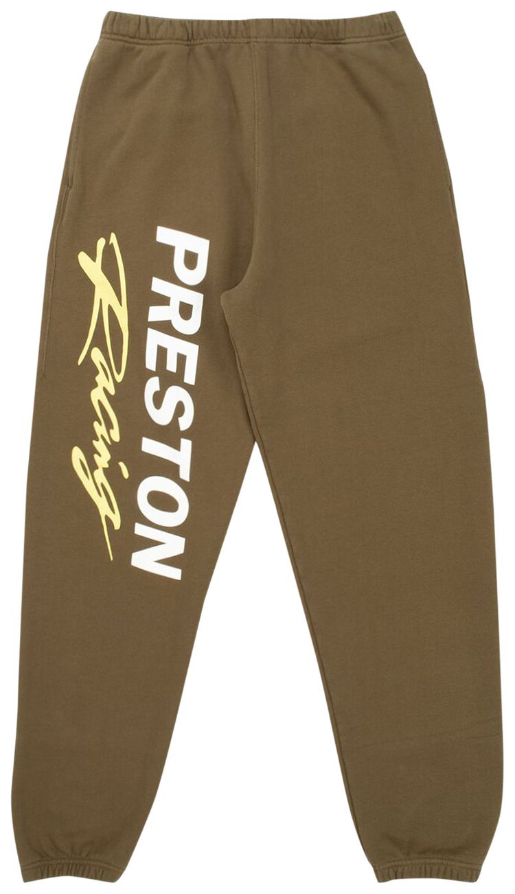 Heron Preston Preston Racing Sweatpants Dark OliveWhite