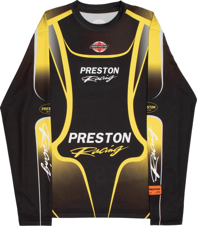 Heron Preston Preston Racing Dry Fit Long-Sleeve Tee 'Black/Yellow'