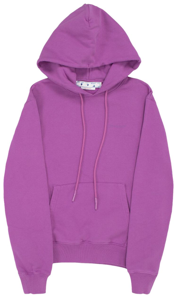 Off White Diagonal Tab Slim Hoodie Orchid